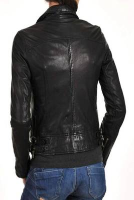women's black lambskin leather jacket classic zip up style premium modern 2