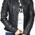 Women’s black  lambskin leather jacket -straight zipper detail & stylish look