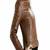 Women’s brown lambskin leather jacket -asymmetrical  zipper detail & waist belt style