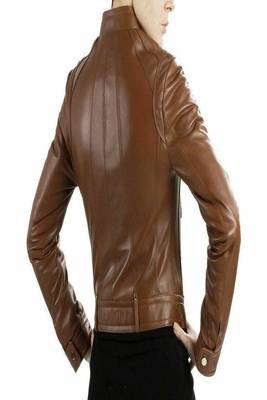 women's brown premium lambskin leather jacket asymmetrical zip closure modern 3