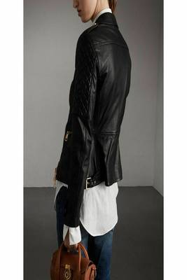 women's black lambskin leather jacket classic zip up style premium authentic 2