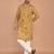 Men's floral printed cotton straight  kurta