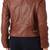 Women’s dark brown lambskin leather jacket