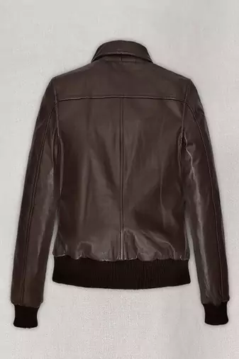 women's dark brown lambskin leather jacket classic zip up style premium