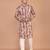 Men's abstract printed straight cotton kurta