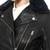 Women’s black lambskin leather jacket -asymmetrical zipper& button  detail stylish look