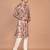 Men's abstract printed straight cotton kurta