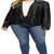 women's black lambskin leather jacket classic zip up style premium superior