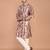 Men's abstract printed straight cotton kurta
