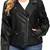 women's black lambskin leather jacket classic zip up style premium superior