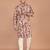Men's abstract printed straight cotton kurta