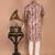 Men's abstract printed straight cotton kurta
