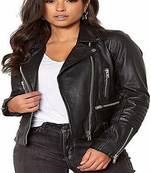 women's black premium lambskin leather jacket asymmetrical zip closure original