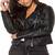 women's black premium lambskin leather jacket asymmetrical zip closure original