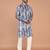 Men's abstract printed straight cotton kurta