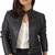 women's black lambskin leather jacket classic zip up style premium refined