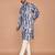 Men's abstract printed straight cotton kurta