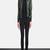 Women's olive green lambskin leather jacket -ribb cuff  & waist ribb look