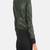 Women's olive green lambskin leather jacket -ribb cuff  & waist ribb look