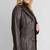 Women’s brown  lambskin leather jacket -button & 2 pocket look
