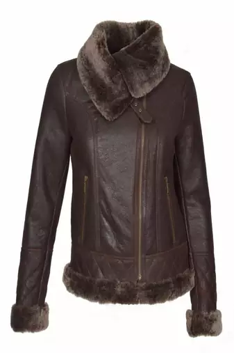 women's brown lambskin leather jacket classic zip up style classic