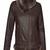 women's brown lambskin leather jacket classic zip up style classic