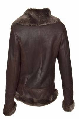 women's brown lambskin leather jacket classic zip up style classic 2