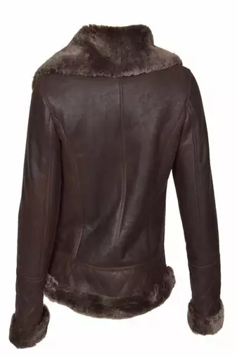 women's brown lambskin leather jacket classic zip up style classic