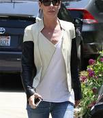 Women’s white & black hands lambskin leather jacket -straight zipp tylish look