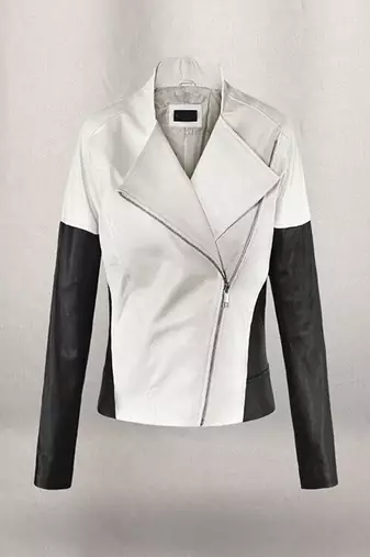 women's white lambskin leather jacket classic zip up style superior