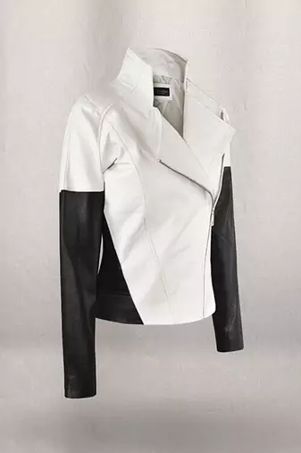 women's white lambskin leather jacket classic zip up style superior