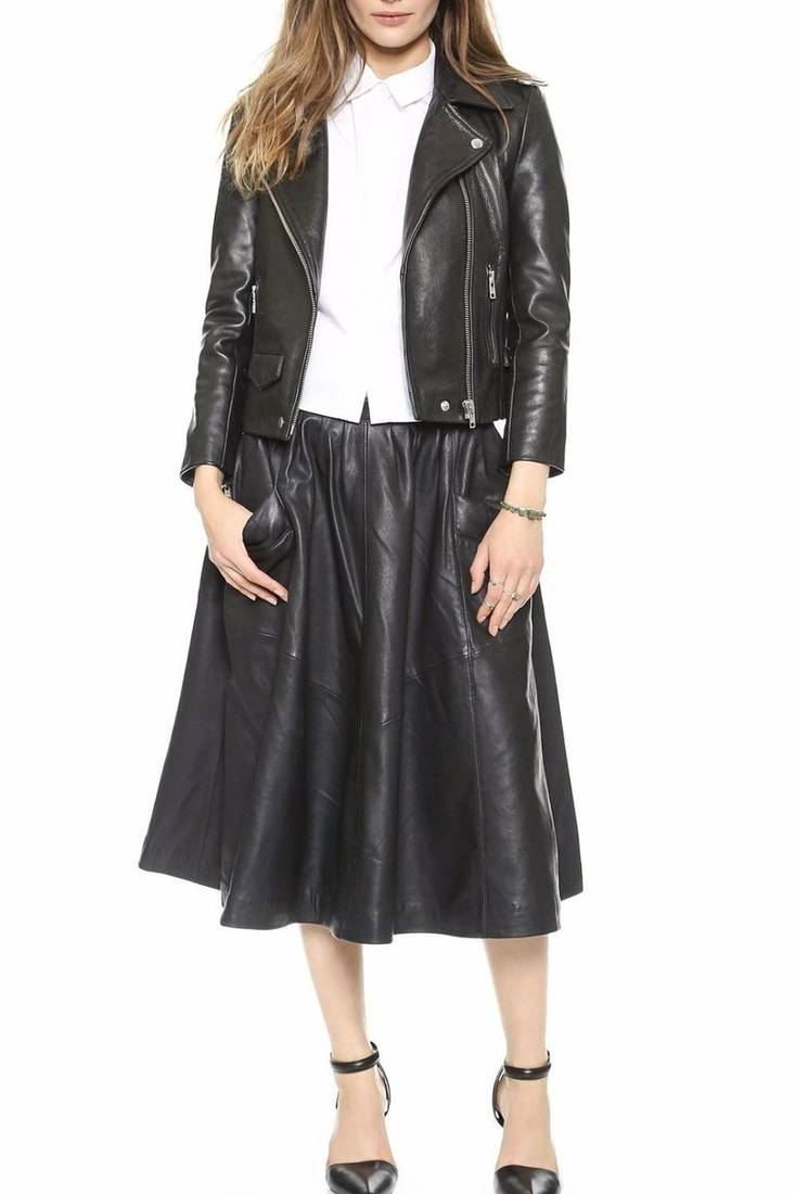 women's black premium lambskin leather jacket asymmetrical zip closure high quality