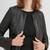 women's black lambskin leather biker jacket classic moto zip style genuine elegant