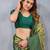 Parrot green soft silk blend banarasi jacuard work designer party wear saree with unstitched blouse piece
