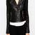 women's black lambskin leather biker jacket classic moto zip style genuine sophisticated