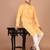 Men's designer geometric printed cotton kurta