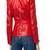 women's red lambskin leather biker jacket classic moto zip style luxury