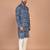 Men's designer geometric printed cotton kurta
