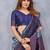 Turquoise  soft silk blend banarasi jacuard work designer party wear saree with unstitched blouse piece