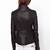 women's black premium lambskin leather jacket asymmetrical zip closure top grade