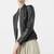Women’s black lambskin leather jacket - stright zipp style