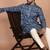 Men's designer geometric printed cotton kurta