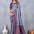 Turquoise  soft silk blend banarasi jacuard work designer party wear saree with unstitched blouse piece
