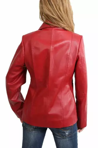 women's red lambskin leather jacket classic zip up style exclusive