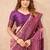 Light pink soft silk blend banarasi jacuard work designer party wear saree with unstitched blouse piece