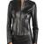 women's black lambskin leather jacket classic zip up style premium sophisticated