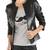 women's black lambskin leather jacket classic zip up style premium sophisticated