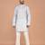 Men's geometric printed cotton straight kurta