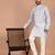 Men's geometric printed cotton straight kurta