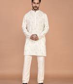 Men's printed woven design  cotton kurta
